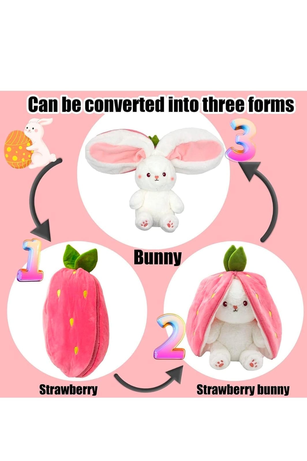 Rabbit with Chain Reversible Bunny
